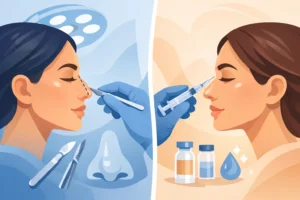 Rhinoplasty vs Filler Nose Job Explained