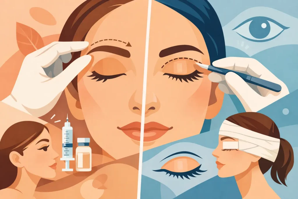 Brow Lift Versus Eyelid Surgery: Which Fits?